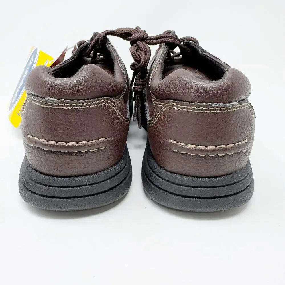 NWT Dr. Scholl's Men's Wide Width Gel Cushion Lace Up Brown Loafer Shoe 8.5